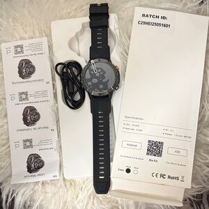 Advanced Black Smartwatch with Versatile Features